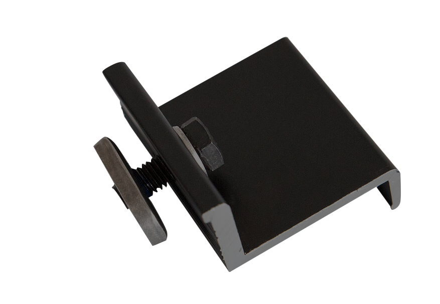 Endklemme schwarz für Rahmenhöhe 35 mm zu Trapezbefestiger