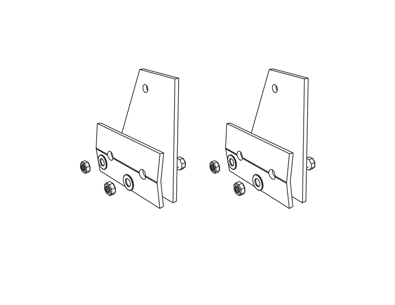 Falzdachklammer-Set „gerade“ für Blechdächer mit Stehfalz